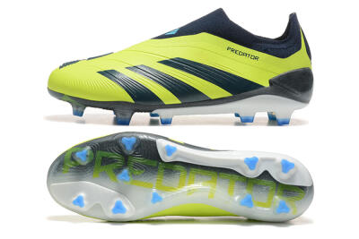 Adidas Predator 24 Elite Laceless FG Low-Tops Football Boots - Yellow/Black/Blue