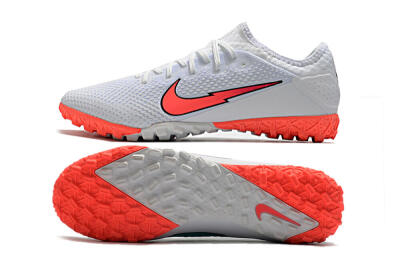Nike Mercurial Vapor 13 Pro TF Low-Tops Football Shoes - White/Red