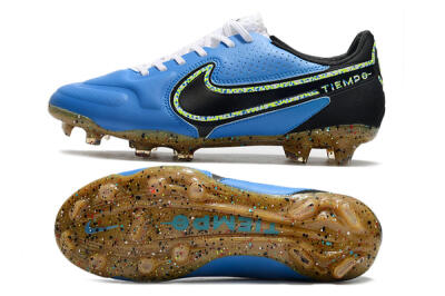 Nike Tiempo Legend 9 Elite FG Low-Tops Football Boots - Blue/Yellow/Black