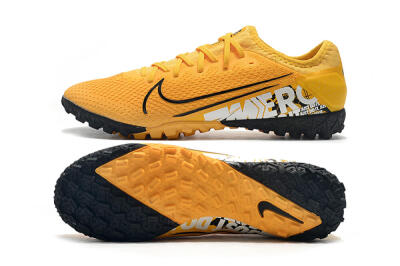 Nike Mercurial Vapor 13 Pro TF Low-Tops Football Shoes - Yellow/Black/White