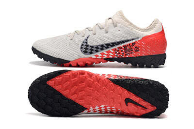 Nike Mercurial Vapor 13 Pro TF Low-Tops Football Shoes - White/Black/Red