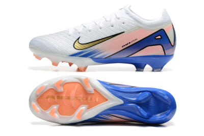 Nike Air Zoom Mercurial Vapor 16 Elite FG Low-Tops Football Boots - White/Gold/Pink/Blue
