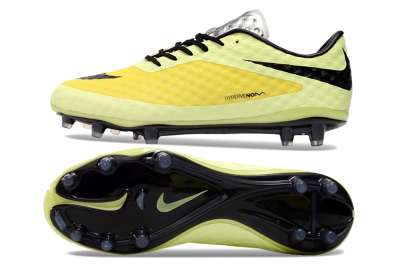 Nike Hypervenom Phantom FG Low-Tops Football Boots - Yellow/Black/Silver