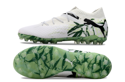 Puma Future Ultimate MG Low-Tops Football Boots - White/Black/Green