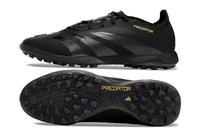 Adidas Predator 24 Elite TF Low-Tops Football Shoes - Black/Silver/Yellow