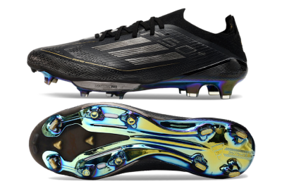 Adidas F50+ Lightstrike Pro FG Low-Tops Football Boots - Core Black/Iron Metallic/Gold Metallic