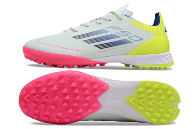Adidas F50 Pro TF Low-Tops Football Shoes - Almost Blue/Semi Lucid Blue/Semi Solar Yellow