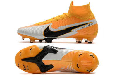 Nike Mercurial Superfly 7 Elite FG High-Tops Football Boots - Orange/White/Black