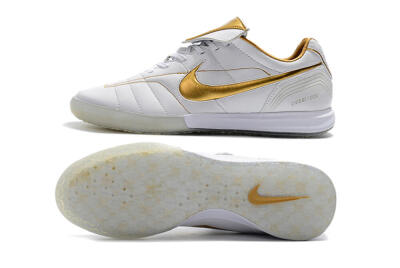 Nike Tiempo Legend 7 Elite R10 IC Low-Tops Football Shoes - White/Gold