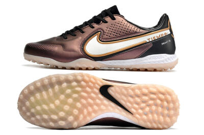 Nike React Tiempo Legend 9 Pro TF Low-Tops Football Shoes - Gold/White/Black