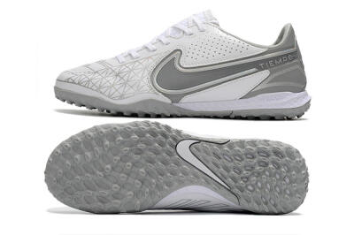 Nike React Tiempo Legend 9 Pro TF Low-Tops Football Shoes - Grey/White