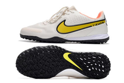 Nike React Tiempo Legend 9 Pro TF Low-Tops Football Shoes - White/Yellow/Black