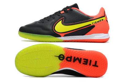 Nike React Tiempo Legend 9 Pro IC Low-Tops Football Shoes - Black/Yellow/Red