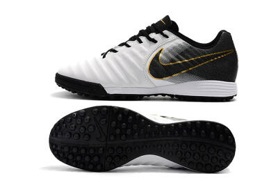 Nike Tiempox Ligera IV TF Low-Tops Football Shoes - White/Gold/Black