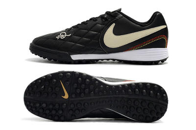 Nike Tiempox Finale 10R TF Low-Tops Football Shoes - Black/Beige/White