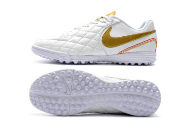 Nike Tiempox Finale 10R TF Low-Tops Football Shoes - White/Gold/Red