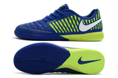 Nike Lunar Gato 2 IC Low-Tops Football Shoes - Blue/Yellow/White