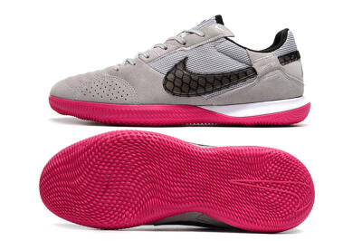 Nike Street Gato IC Low-Tops Football Shoes - Grey/Black/Pink
