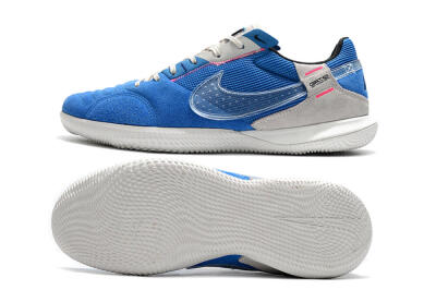 Nike Street Gato IC Low-Tops Football Shoes - Blue/Grey/White