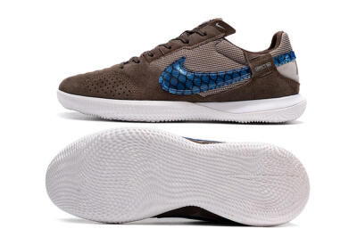 Nike Street Gato IC Low-Tops Football Shoes - Brown/Blue/White