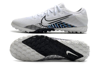 Nike Mercurial Vapor 13 Pro TF Low-Tops Football Shoes - White/Black/Blue