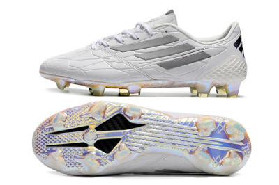 Adidas F50 Adizero Ghosted FG Low-Tops Football Boots - White/Grey/Silver