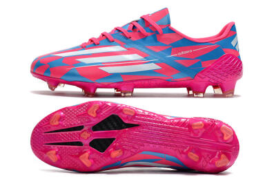 Adidas F50 Adizero Ghosted FG Low-Tops Football Boots - Pink/White/Blue