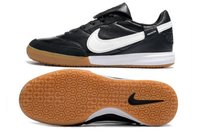 Nike The Premier 3 IC Low-Tops Football Shoes - Black/White/Brown