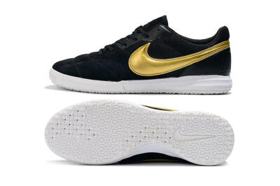 Nike Premier 2 Sala IC Low-Tops Football Shoes - Black/Gold/White