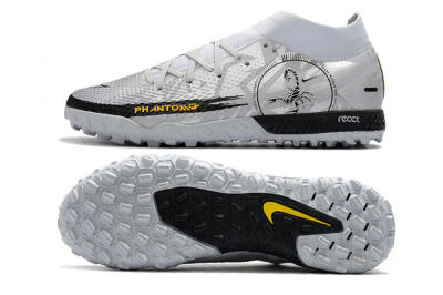 Nike Phantom GT Pro TF High-Tops Football Shoes - Silver/Black/Yellow