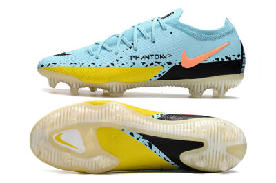 Phantom GT 2 Elite FG Low-Tops Football Boots - Blue/Yellow/Pink