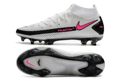 Nike Phantom GT DF Elite FG High-Tops Football Boots - White/Black/Pink