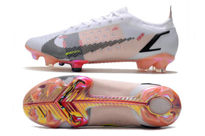 Nike Mercurial Vapor 14 Elite FG Low-Tops Football Boots - White/Pink/Black/Gold