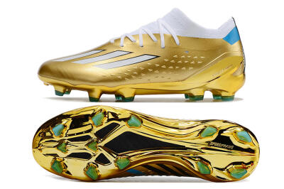 Adidas X Speedportal .1 FG Low-Tops Football Boots - Gold/White/Blue