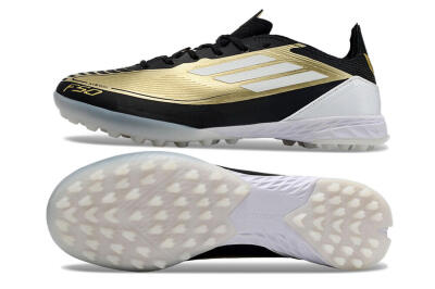 Adidas F50 Elite TF Low-Tops Football Shoes - Gold/White/Black
