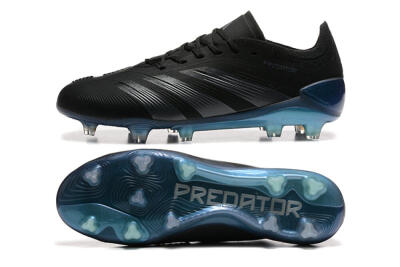 Adidas Predator Elite 24 FG Low-Tops Football Boots - Black/Silver/Blue