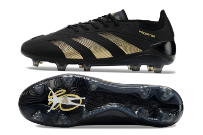 Adidas Predator Elite 24 FG Low-Tops Football Boots - Black/Gold/Blue