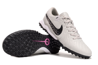 Nike Tiempo Legend 10 Pro TF Low-Tops Football Shoes - Beige/Black/White