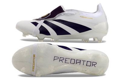 Adidas Predator Elite Foldover Tongue FG Low-Tops Football Boots - White/Black/Gold
