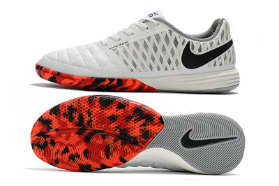 Nike Lunar Gato 2 IC Low-Tops Football Shoes - White/Black/Red
