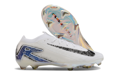 Nike Air Zoom Mercurial Vapor 16 Elite FG Low-Tops Football Boots - White/Black/Blue/Gold