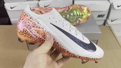 Nike Air Zoom Mercurial Vapor 16 Elite FG Low-Tops Football Boots - Grey/Black/Leopard