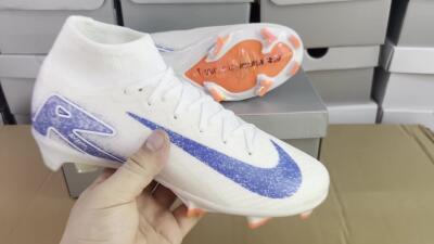 Nike Air Zoom Mercurial Superfly 10 Elite FG High-Tops Football Boots - Grey/Blue/Orange