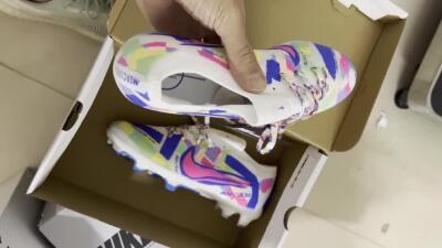 Nike Air Zoom Mercurial Vapor 15 Elite FG Low-Tops Football Boots - Beige/Blue/Yellow/Pink