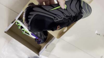 Nike Air Zoom Mercurial Superfly 9 Elite FG High-Tops Football Boots - Silver/Black/Green