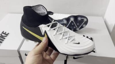 Nike Phantom Luna Elite AG High-Tops Football Boots - White/Black/Gold