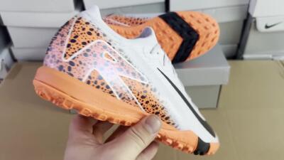 Nike Air Zoom Mercurial Vapor 15 Elite TF Low-Tops Football Shoes - Grey/Orange/Black