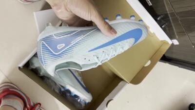 Nike Air Zoom Mercurial Vapor 16 Elite AG Low-Tops Football Boots - Jade/Beige/Blue