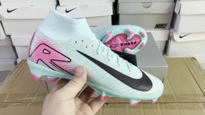 Nike Air Zoom Mercurial Superfly 10 Elite FG High-Tops Football Boots - Jade/Black/Pink