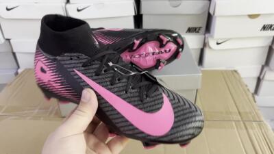 Nike Air Zoom Mercurial Superfly 10 Elite FG High-Tops Football Boots - Black/Pink